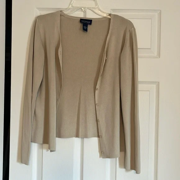 Ann Taylor Factory Beige Cardigan - Picture 2 of 5